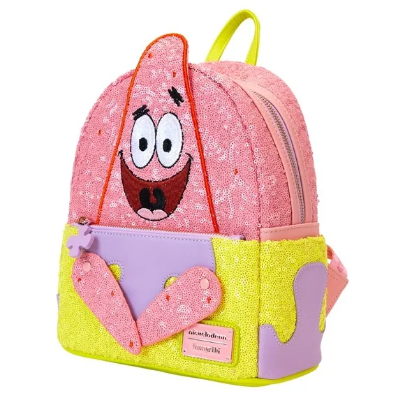 Loungefly- NICKELODEON SpongeBob SquarePants Patrick Star Sequin Backpack - Picture 4 of 10